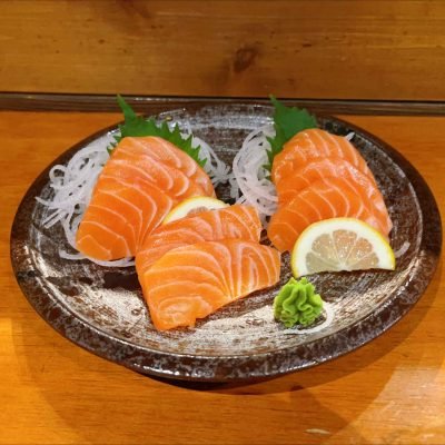 salmon sashimi 9 pieces